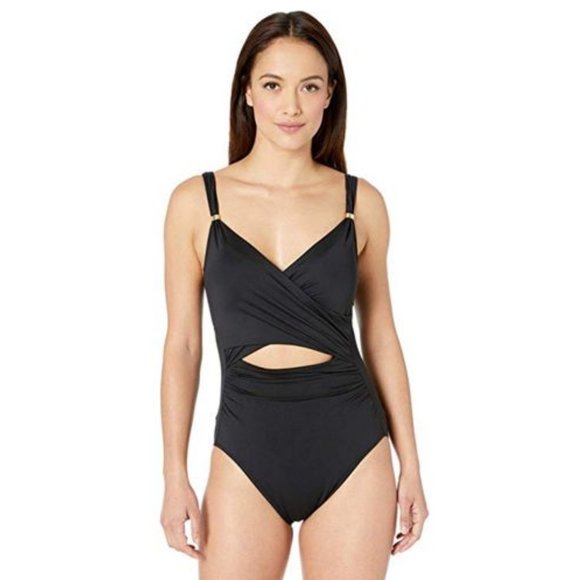NWT Lauren Ralph Lauren Black One Piece - Picture 1 of 4